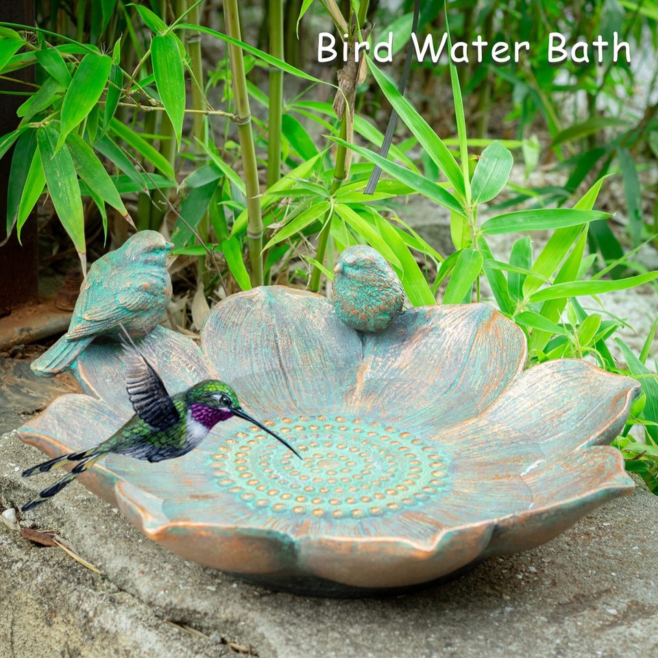 Bird Baths For Outdoors Antique Outdoor Garden Bird Bath Resin Birdbath ...