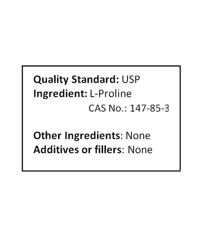 NuSci Pure L-Proline Pulver 1000g (2,2 lb) Kollagen Komponente Kostenloser Versand - Bild 3 von 6