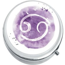 Watercolor Cancer Medicine Vitamin Pill Box