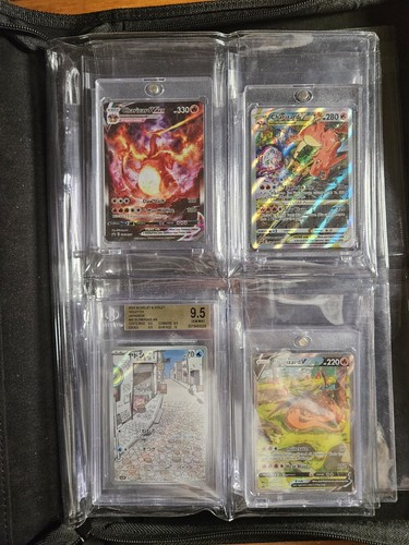 Graded Card & Booster Pack Folders - 32 Pockets, Black, Zipper Protected! - Picture 8 of 11