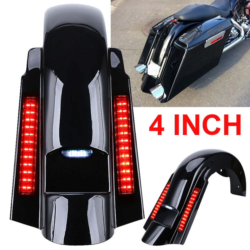 CVO Stretched Rear Fender with LED Lights For 1993-08 Harley