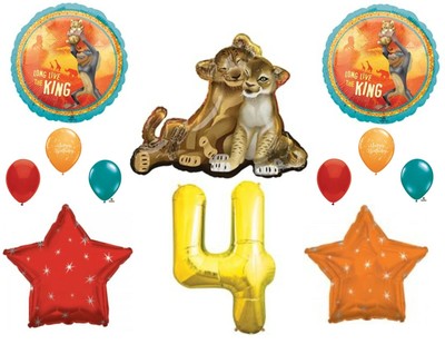 Lion King Balloons 4th Happy Birthday Party Decorations Supplies Simba Nala