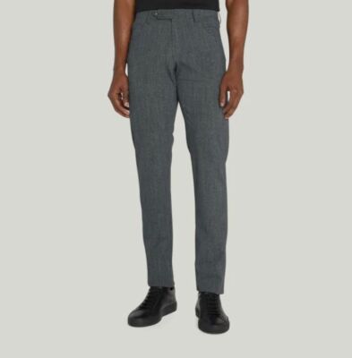 $428 Zanella Men's Gray Denim-Effect Active Pants Size 38