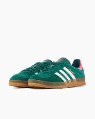adidas gazelle silver green womens Women's Adidas Originals Gazelle Indoor Shoe "Collegiate Green Lucid P   The Closet Inc