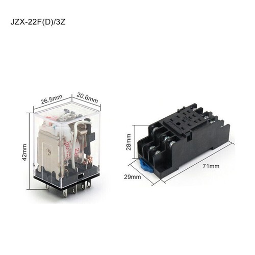 Electromagnetic Relay Set Coil Power Relay 12VDC 24VDC 36VAC 110VAC 220AC 24VAC - Picture 11 of 12