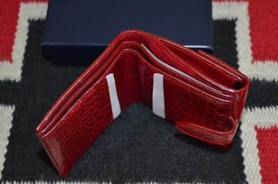 Ralph Lauren Collection Purple Label Red Alligator Cooper Wallet