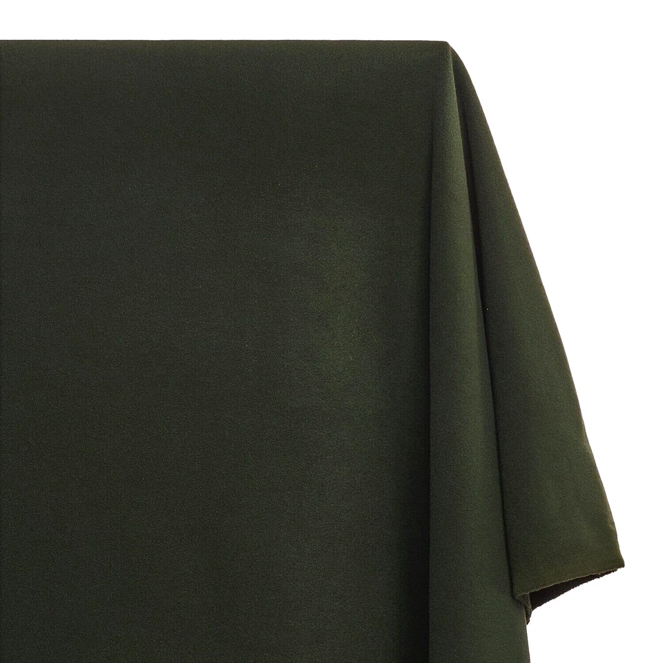 Sudadera elástica verde oliva oscuro Dralon tejido polar tela de costura 1,4 yardas 72" Foto 2 de 2