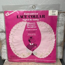 EZ International Embroidered Lace Collar For Blouses, Dresses and Sweaters New