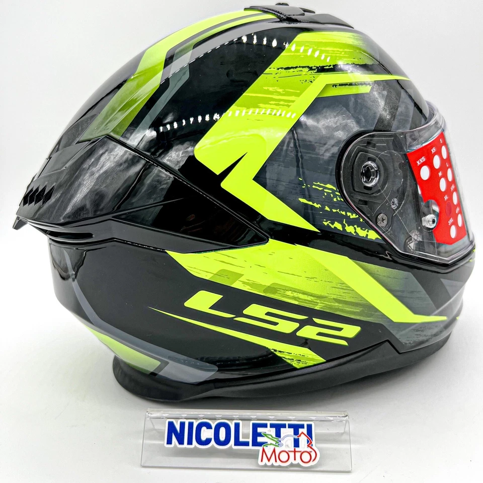 Casco Ls2 FF808 Stream II Fury Black H-V Yellow E2206 - Immagine 3 di 4