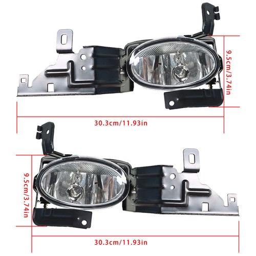 LH+RH Fog Driving Light w/Wiring For 11-12 Honda Accord EX EX-L 3.5L w/ Wiring - Picture 10 of 12