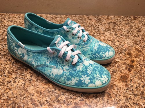 white floral keds