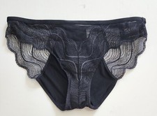 Calvin Klein Graphic Lace Bikini Underwear Panty Black QF6950 Sz S - NWT