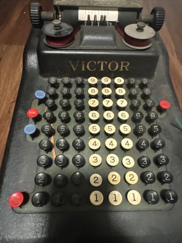 Registratore di cassa Victor originale d'epoca vendita al dettaglio anni 50 - Foto 3 di 10