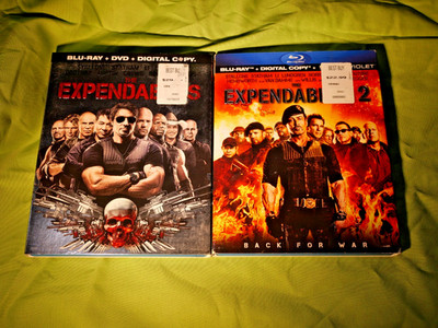 The Expendables 1 & 2 (Blu-Ray, 2010/2012) - with Dust Covers