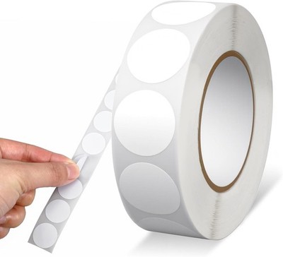 Weiße Punktaufkleber, 1,9 cm, 1000 Stück, , Kreisförmig, Farbkodierung