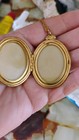VINTAGE GOLDFILLED GOLD FILL FLORAL ETCHED PICTURE LOCKET W 22" GF CHAIN Nice — photo 10