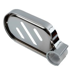 Silver Soap Dish for Shower Riser Rail Adjustable Slide Soap Holder Tray Gadget