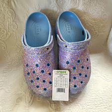 Crocs Classic Platform Glitter Clog Unisex Ki...