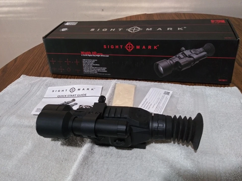 Mira para rifle digital Sightmark Wraith HD 4-32x50 visión diurna/nocturna - negra Foto 2 de 4
