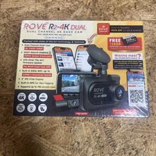 ROVE R2-4K Dual Pro Dash Cam + Hardwire Kit Complete w/ 128GB and Rear Camera