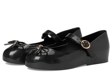 Mini Melissa Sweet Love Mary Jane Flats Shoes with Bow Black Kids 12 M