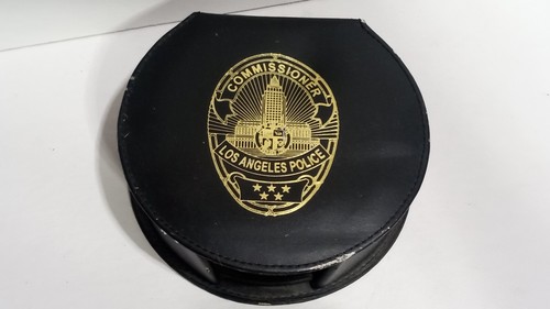 Los Angeles Police Commissioner Coaster Set with Leather Holder