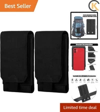 2 Pcs Molle Phone Pouches, 1000d Nylon Universal Tactical Cell Phone Pouch Ho...
