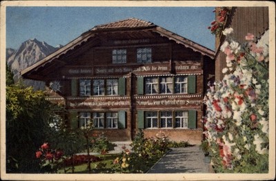 House Berner Oberland Adelboden Switzerland vintage postcard p617