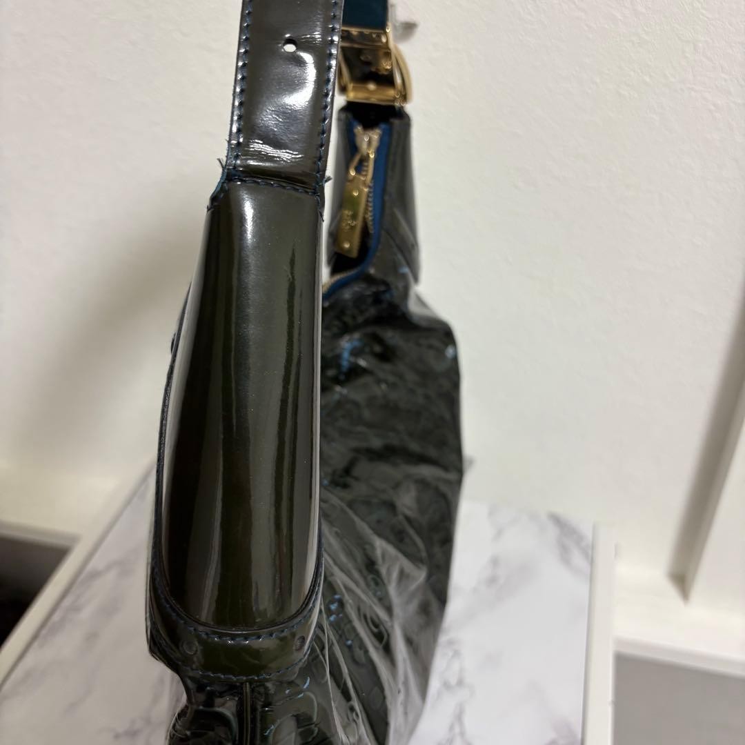 GUCCI Horsebit Shoulder Hand Bag Ziplock Leather Black Gold Hardware From Japan thumbnail 20