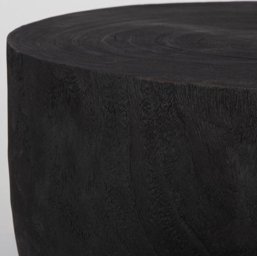 Uttermost 22947 Elevate 24" Diameter Wood Table - Black - Picture 2 of 5