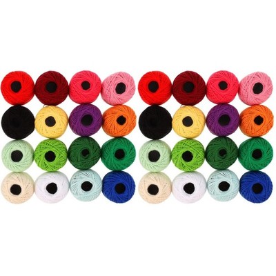 32 Rolls Cross Stitch Thread Sewing Machine Kit 5X4cm, Assorted Color 
