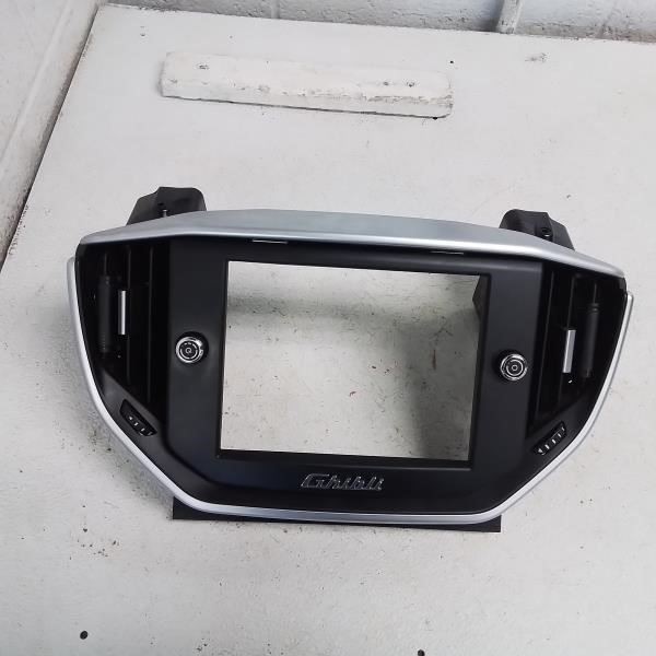 2016 MASERATI GHIBLI Display Dash Bezel With Dual Air Vents Black aluminum OEM