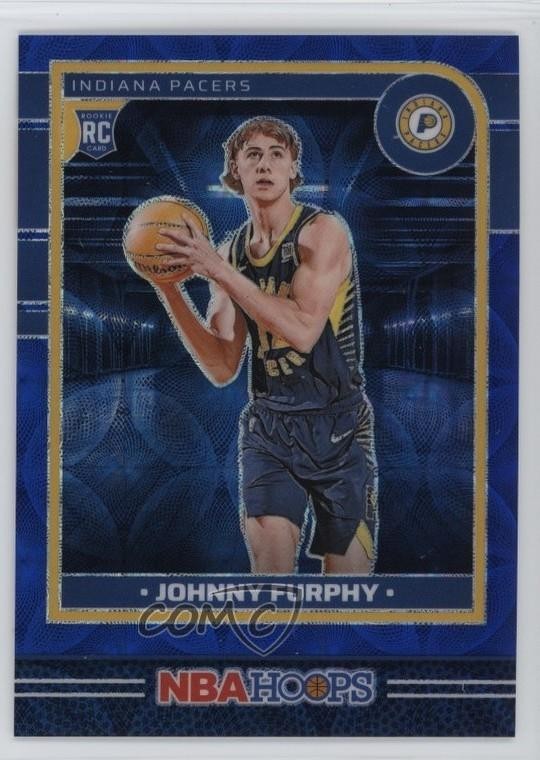 2024 NBA Hoops Rookies Premium Blue Scope Prizm /99 Johnny Furphy Rookie RC 1ui3