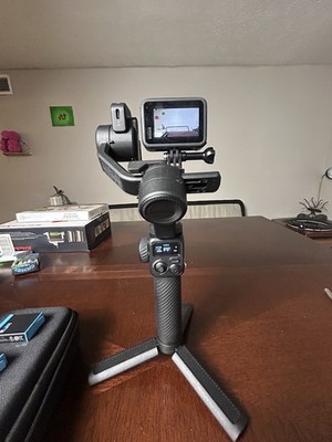 GoPro HERO10 Black Bundle w/ Fluid Pro AI Gimbal, 3 new batteries 2 used & case