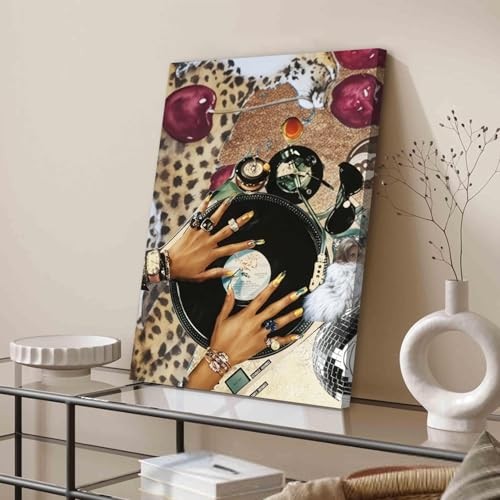 Trendy Leopard Wall Art Set of 3, Cheetah Wall Decor canvas 12x16 inch Black1 - Picture 7 of 7