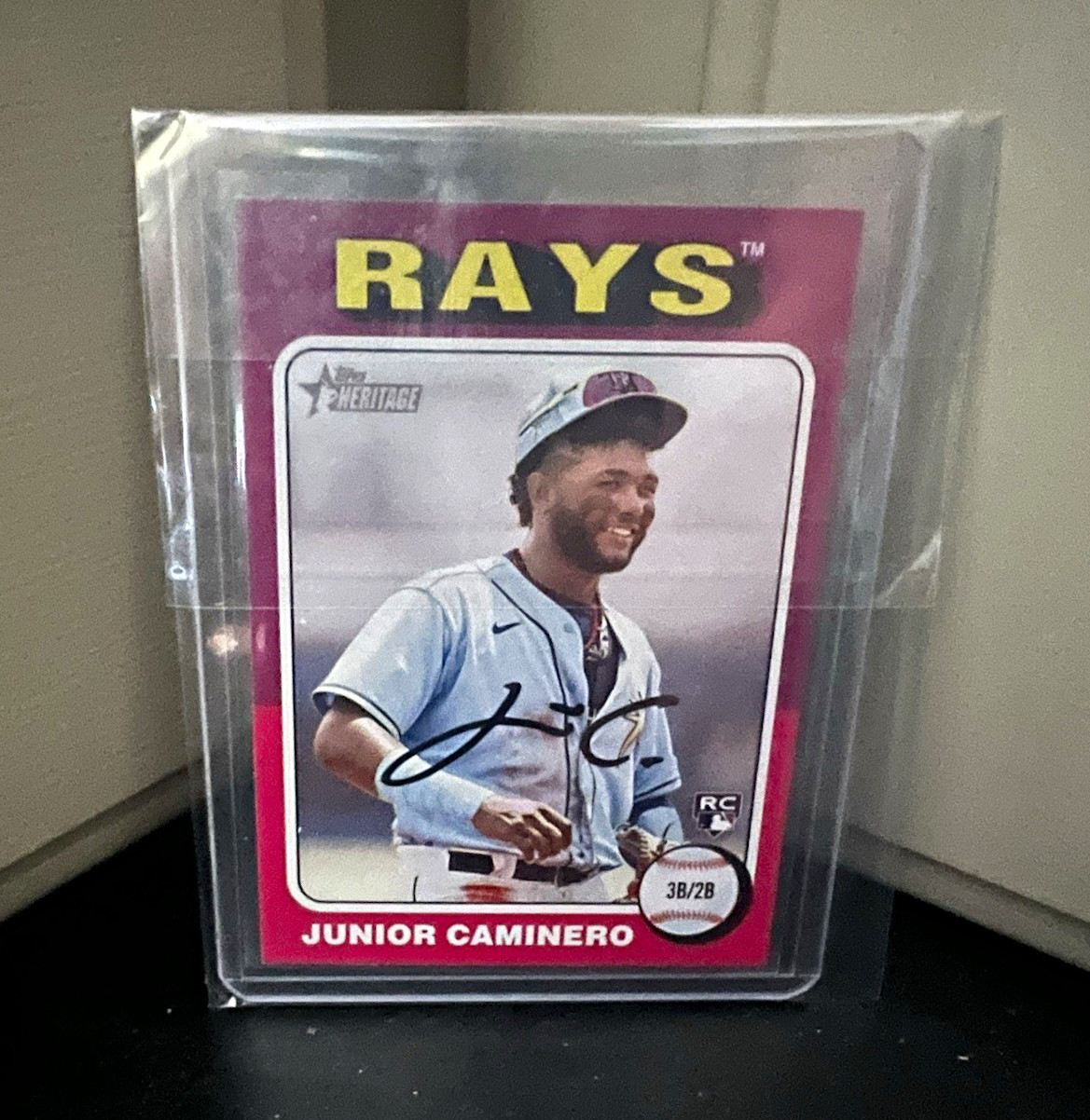 Junior Caminero #267 Baseball Cards 2024 Topps Heritage trading card — raw and PSA graded price guide