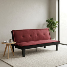 Convertible Faux Suede Twin Sleeper Sofa