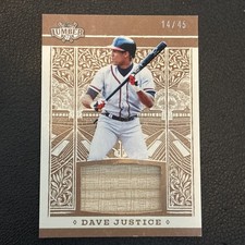 2025 Leaf Lumber Dave Justice Game Used Bat Bronze /45 #GL-30 