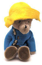 Vintage 1975 Paddington Bear Eden Toys 14 Plush Toy Yellow Hat Blue Coat