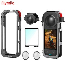 Flymile X5 Cage Metal Protective Case for Insta360 X5 Accessories Camera Aluminu