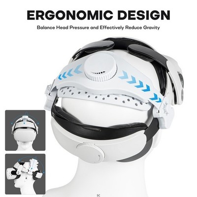 Verstellbares Silikon Komfort Kopfband für Meta Quest 2 Pro Pico4 VR Headset