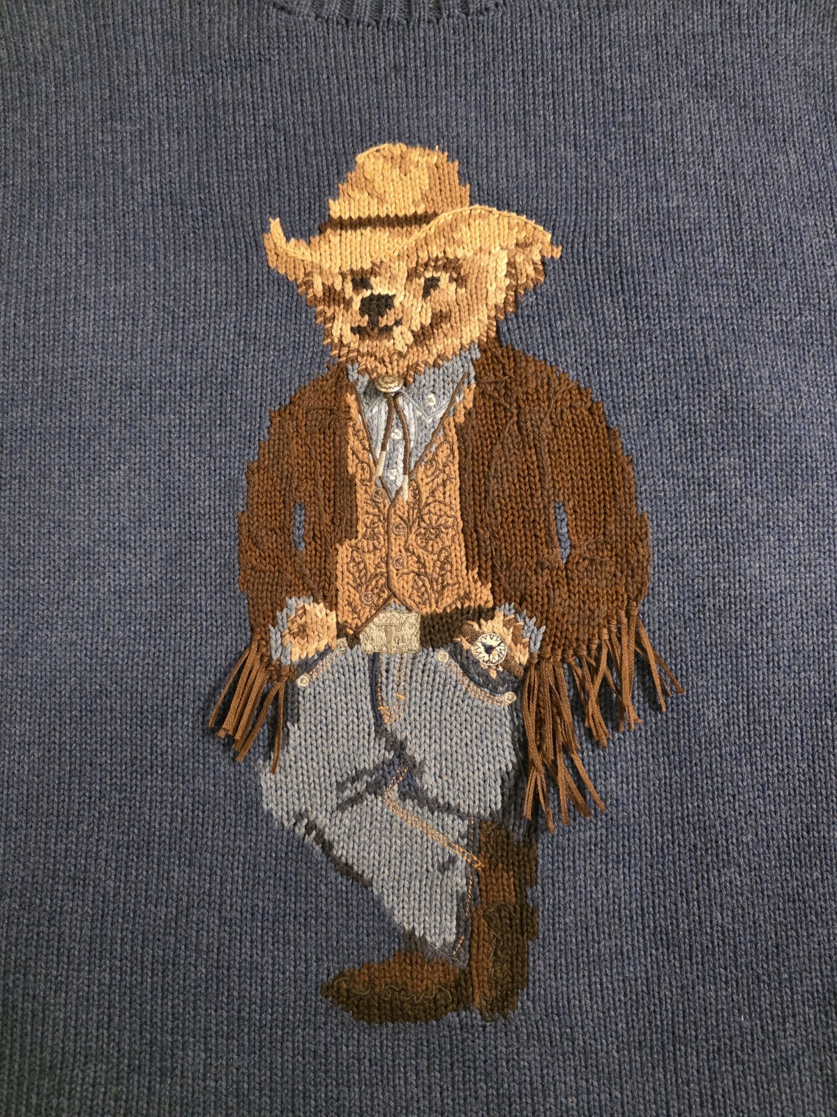 Polo Denim & Supply Ralph Lauren Western Bear Sweater- Size Medium image 6