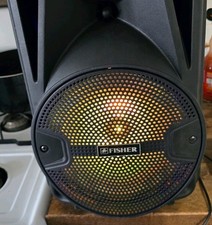 Fisher FBX815M Power Jam 8 Portable Karaoke Speaker System with Microphone Black