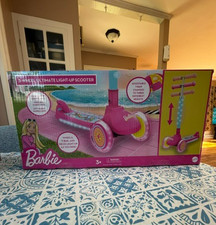 New Licensed Barbie Adjustable Light-Up Easy Balance Three-Wheeled Kick Scooter