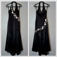 Vtg Y2K Dress Women Sz XXS Black Whimsigoth Fairy Dark Feminine 90s Hoco Prom