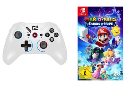 READY 2 GAMING Mario + Rabbids Sparks of Hope NSW Wireless Pro Pad X Nintendo Sw