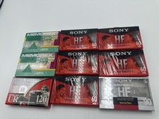 Sealed Cassette Tapes- Lot Of 9 Brand New Blank Cassettes- Sony HF Memorex Dbs