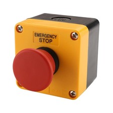 Red Emergency Stop Switch Weatherproof Push Button with Box 10A 660V 1NO 1NC