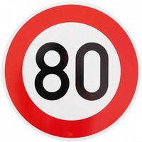 Original Verkehrszeichen 274-80 80 Km/H Verkehrsschild Schild Geburtstagsschild