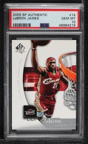 2005-06 SP Authentic LeBron James #14 PSA 10 GEM MT